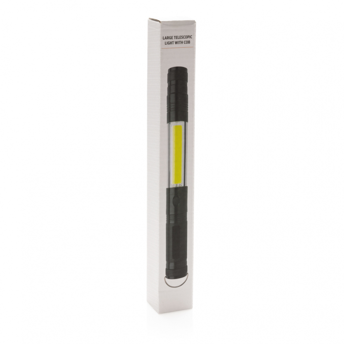 Lanterna telescopica mare COB LED din aluminiu – 260 lumeni, cap flexibil, magnet [13]