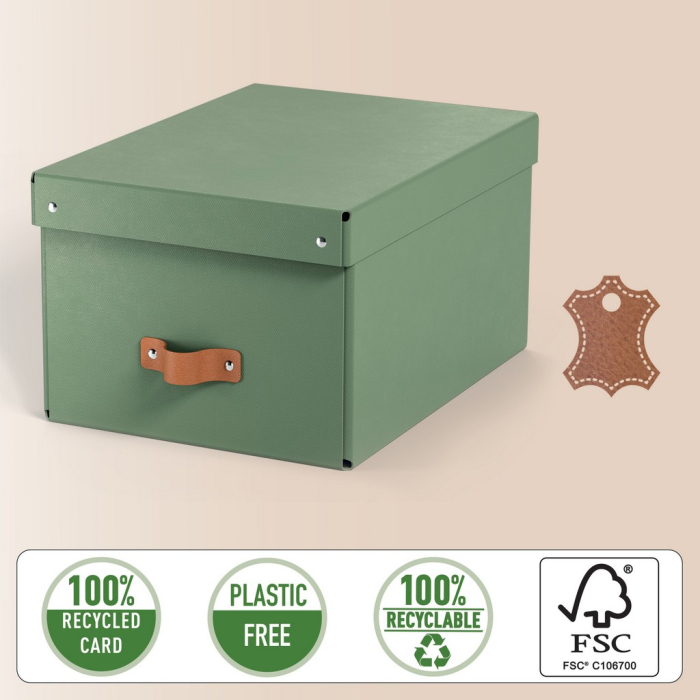 Leitz Puro Cutie de depozitare cu capac, medie, 17L, 100% carton reciclat, set de 2 bucați [3]