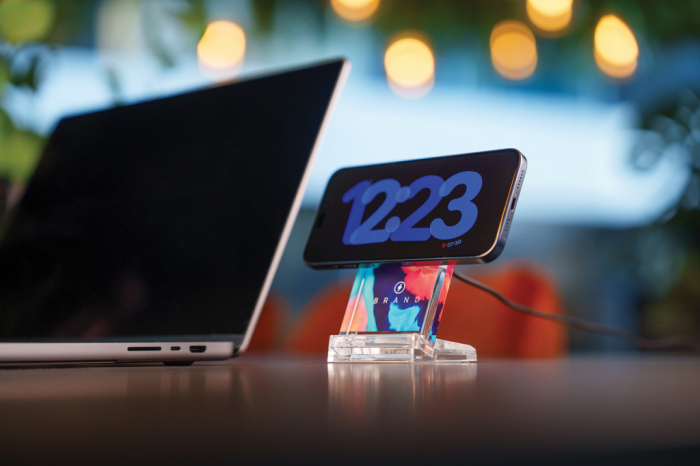 Stand de incarcare wireless magnetic 15W Magcharge, acrilic transparent [13]