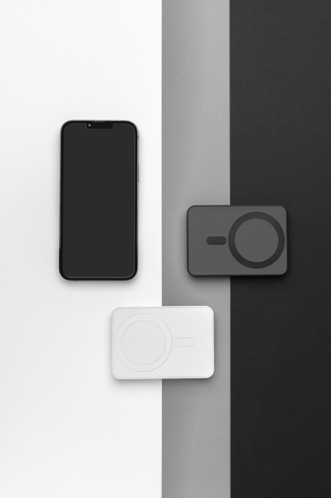 Powerbank magnetic 5.000 mAh din plastic reciclat RCS, incarcare wireless 5W, Magnetix [9]