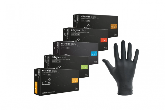 Manusi NITRYLEX negre nepudrate 100 buc [3]