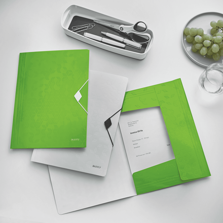 Mapa cu elastic Leitz WOW, PP, A4, 150coli, verde [2]