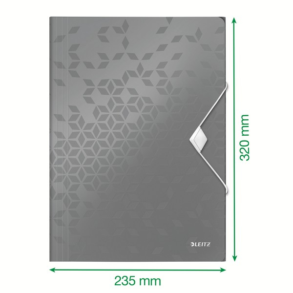 Mapa cu elastic Leitz WOW, PP, A4, 150coli, verde [6]