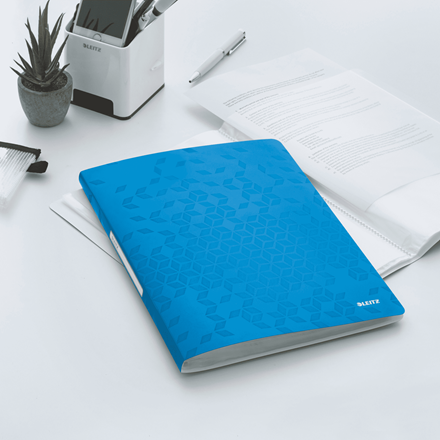 Mapa 20 folii Leitz WOW PP, A4, coperta moale, albastru [2]
