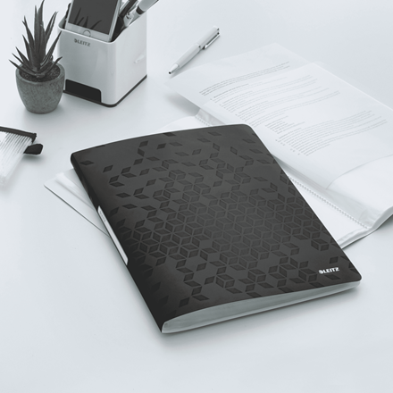 Mapa 20 folii Leitz WOW PP, A4, coperta moale, negru [2]