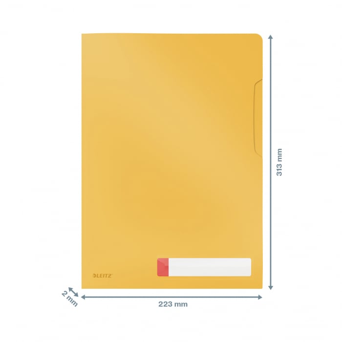 Mapa de protectie Leitz Cosy, deschidere superioara si lateral dreapta, PP, A4, 40 coli, cu eticheta, 3 buc/ set [3]
