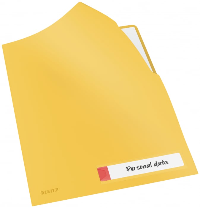 Mapa de protectie Leitz Cosy, deschidere superioara si lateral dreapta, PP, A4, 40 coli, cu eticheta, 3 buc/ set [2]