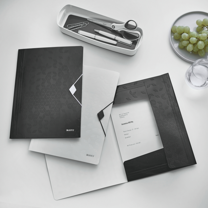 Mapa cu elastic Jumbo Leitz WOW A4 250coli, negru [4]