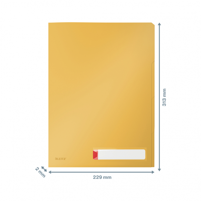 Mapa Leitz Cosy, 3 compartimente, deschidere superioara si lateral dreapta, cu eticheta, PP, A4, 40 coli, 3 buc/set [3]