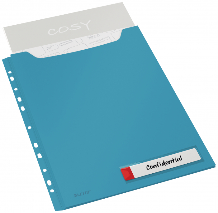 Mapa Leitz Cosy Jumbo, PP, A4, 150 coli, pre-perforata, cu eticheta, 3 buc/set [2]