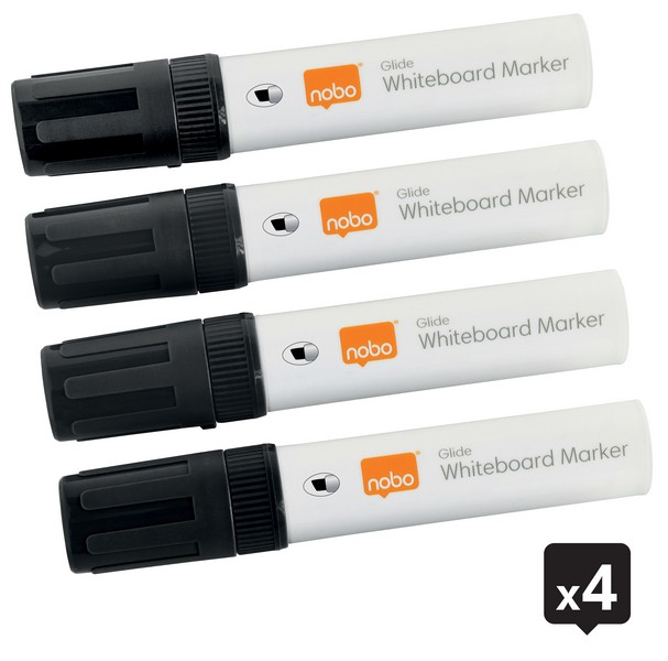 Marker NOBO, pentru table si flipcharturi, varf tip dalta 5-12 mm, Jumbo, 4 buc/cutie [4]