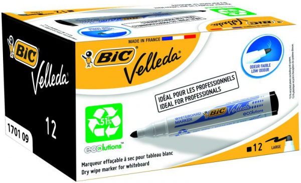 Marker tabla Bic 1701, negru [2]