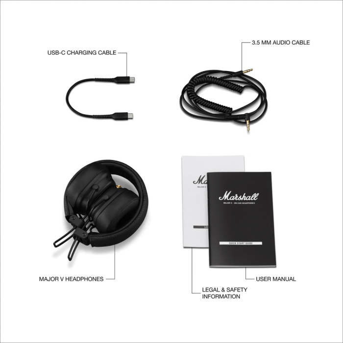 Casti Marshall Major V, 100+ ore, incarcare wireless [7]