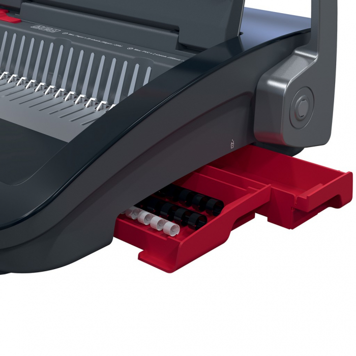 Masina de indosariat GBC CombBind CB20, manuala, cu spire din plastic, A4, 20/240 coli, negru-argintiu [6]