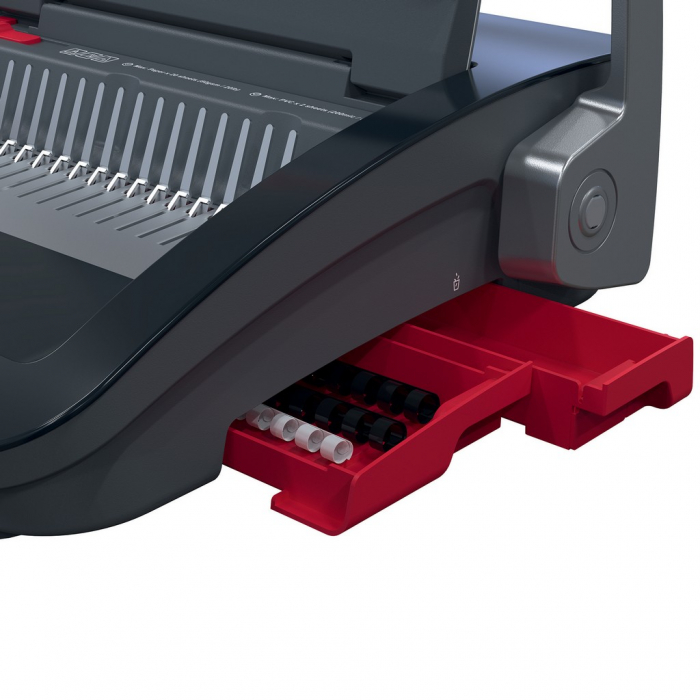 Masina de indosariat GBC CombBind CB25, manuala, cu spire de plastic, A4, 25/390 coli, negru-argintiu [6]
