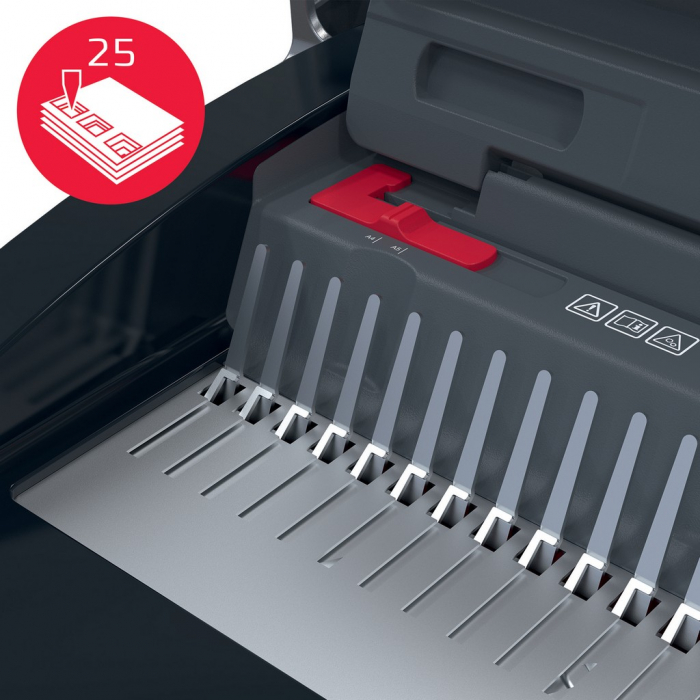 Masina de indosariat GBC CombBind CB25, manuala, cu spire de plastic, A4, 25/390 coli, negru-argintiu [4]