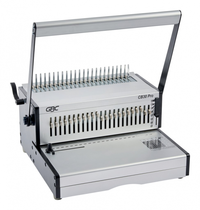 Masina de indosariat profesionala GBC CombBind CB30 Pro, manuala, cu spire din plastic, A4, 30/500 coli, gri [6]