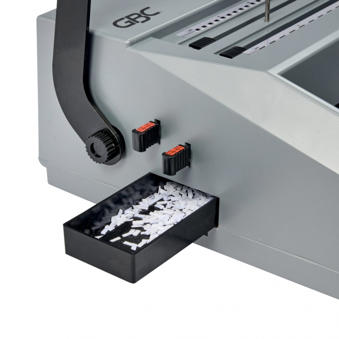 Masina de indosariat profesionala GBC Multibind MB20, manuala, cu spire din plastic sau metalice, A4, 20/270 coli, gri [4]