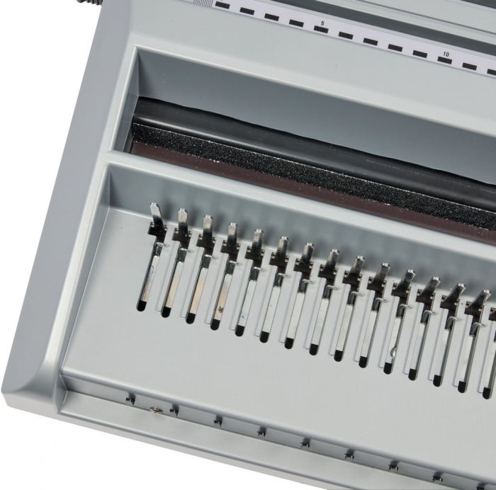 Masina de indosariat profesionala GBC Multibind MB20, manuala, cu spire din plastic sau metalice, A4, 20/270 coli, gri [3]