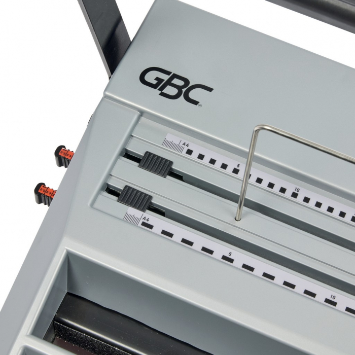 Masina de indosariat profesionala GBC Multibind MB20, manuala, cu spire din plastic sau metalice, A4, 20/270 coli, gri [5]