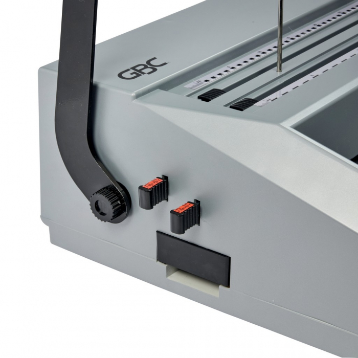 Masina de indosariat profesionala GBC Multibind MB20, manuala, cu spire din plastic sau metalice, A4, 20/270 coli, gri [7]