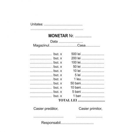 Monetar A6, 50 seturi 2ex, autocopiativ [2]