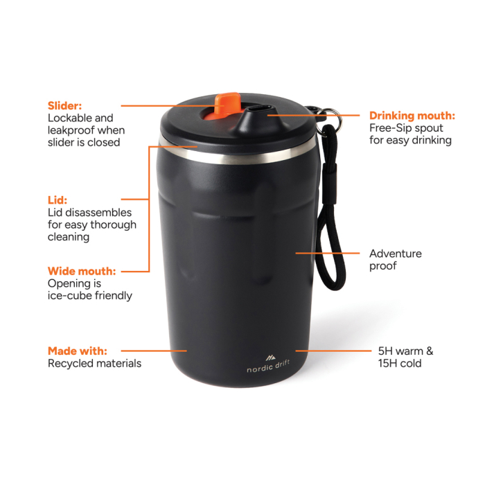 Cana termo 350ml cu capac blocabil RCS Nordic Drift Trail [3]
