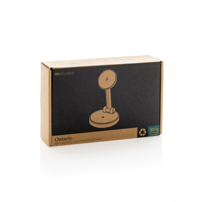 Stand incarcare wireless 2-in-1 magnetic 15W, ABS reciclat RCS Ontario [9]