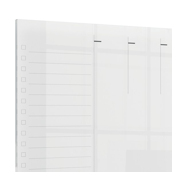 Organizator NOBO, saptamanal, acrylic, pentru birou sau perete,  A3, marker inclus, transparent [2]