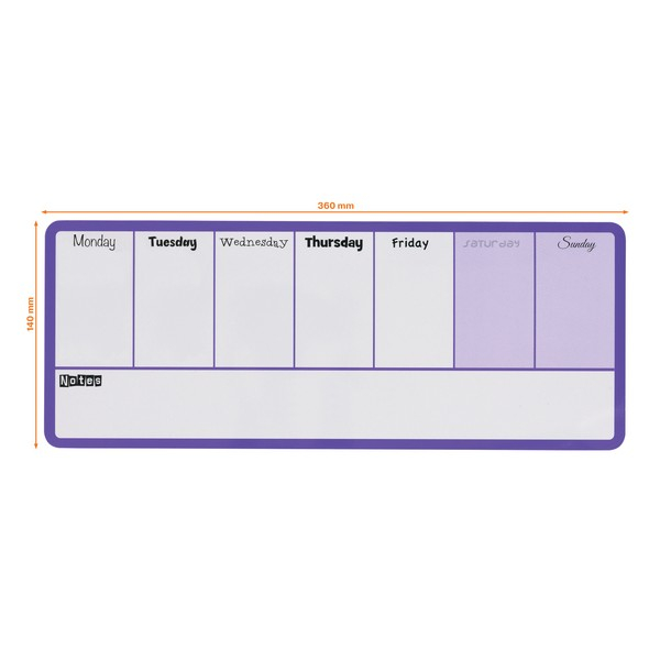 Organizator NOBO, saptamanal, magnetic, 140x36 cm, include marker si magneti [3]