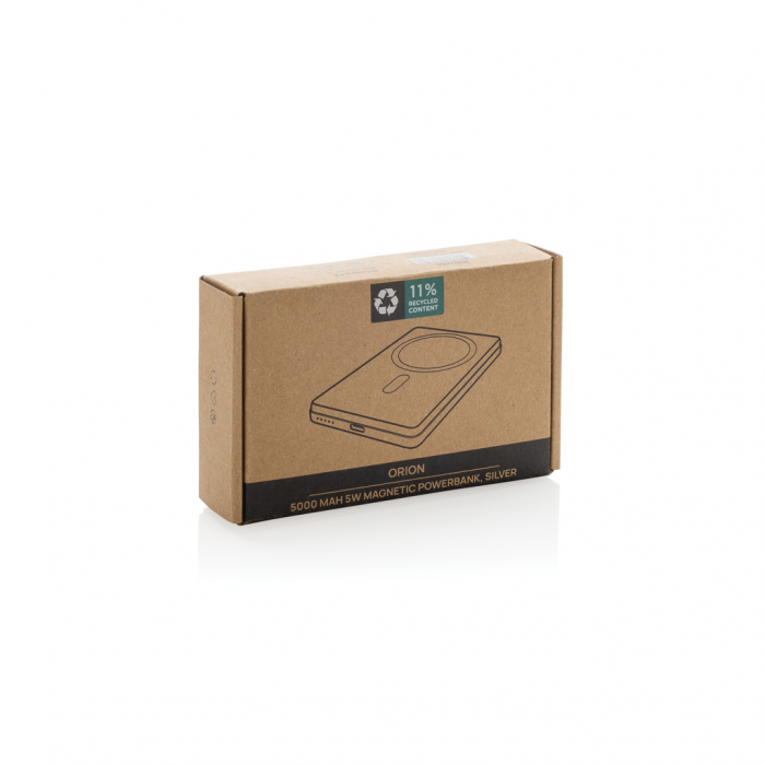 Powerbank magnetic 5.000 mAh RCS aluminiu reciclat, incarcare wireless 5W, Orion [13]