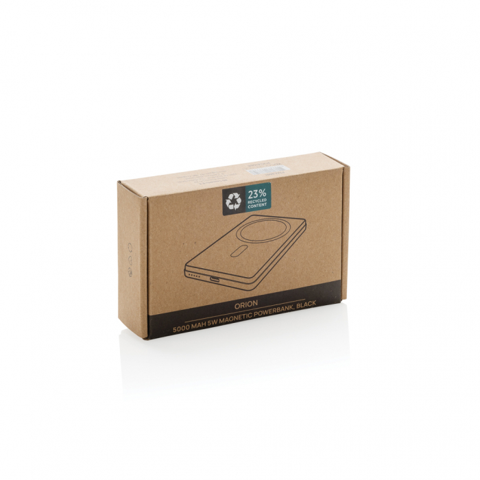 Powerbank magnetic 5.000 mAh RCS aluminiu reciclat, incarcare wireless 5W, Orion [12]