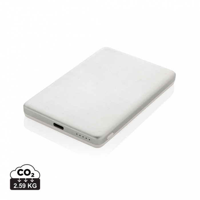 Powerbank magnetic 5.000 mAh RCS aluminiu reciclat, incarcare wireless 5W, Orion [1]