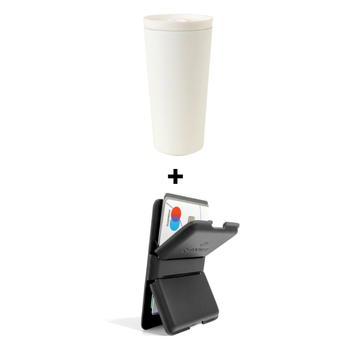 Pachet Cadou Office Starter Pahar Termoizolant Alb + Portofel magnetic pentru telefon [1]