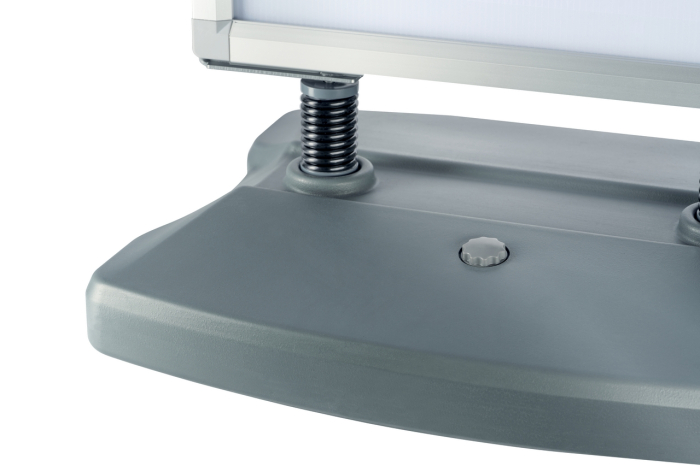 Panou dublu stradal NOBO Impression Pro, aluminiu, cu click, cu baza tip rezervor cu apa, A1, gri [7]