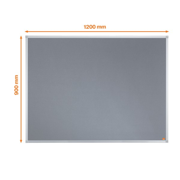 Panou NOBO Essentials, material textil, 120x90 cm, gri [4]
