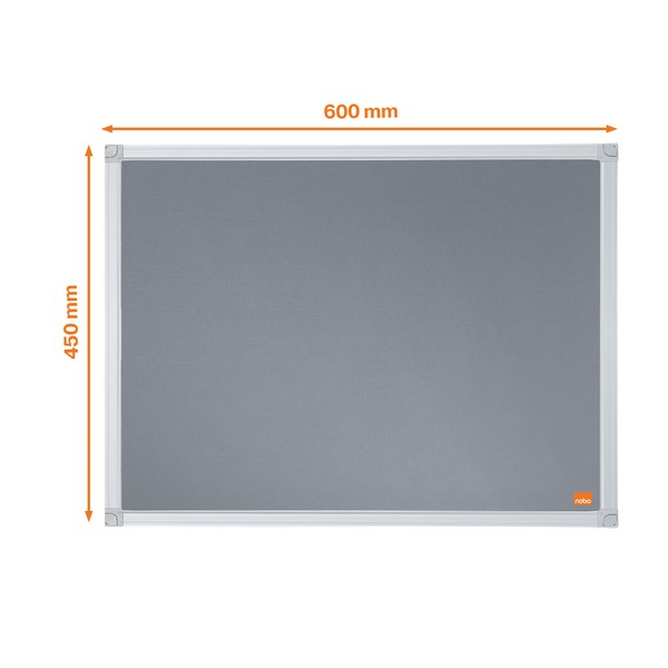 Panou NOBO Essentials, material textil, 60x45 cm, gri [4]