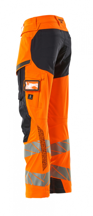 Pantaloni de lucru hi-vis cu benzi reflectorizante si buzunar pentru protectii la genunchi [9]