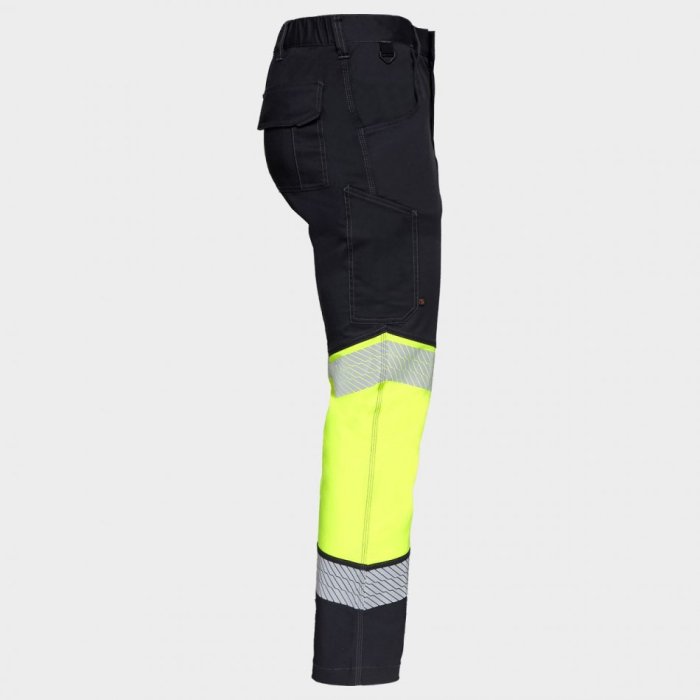 Pantaloni de lucru elastici PRIMO HV STRETCH STENSO negru galben [3]