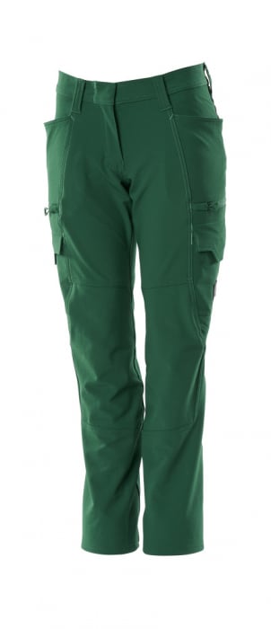 Pantaloni elastici cu buzunare pe coapse [2]