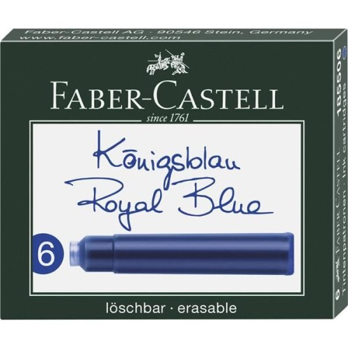 Patroane cerneala mici Faber-Castell 6buc/cut, albastre [2]