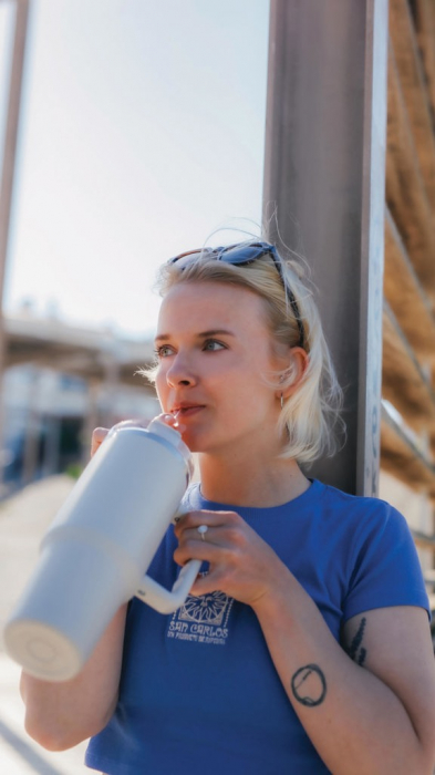 Pahar termic Peakflow otel reciclat 1200 ml cu maner [9]