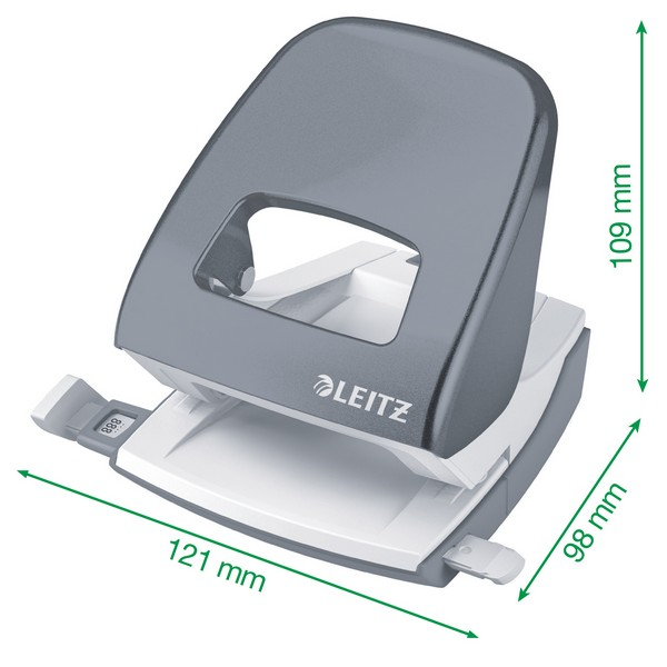 Perforator Leitz Wow 5008, 30coli,  alb [10]