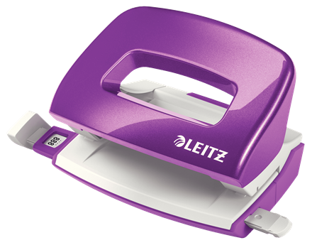 Perforator Leitz Mini 5060 10coli 1mm alb perlat [6]
