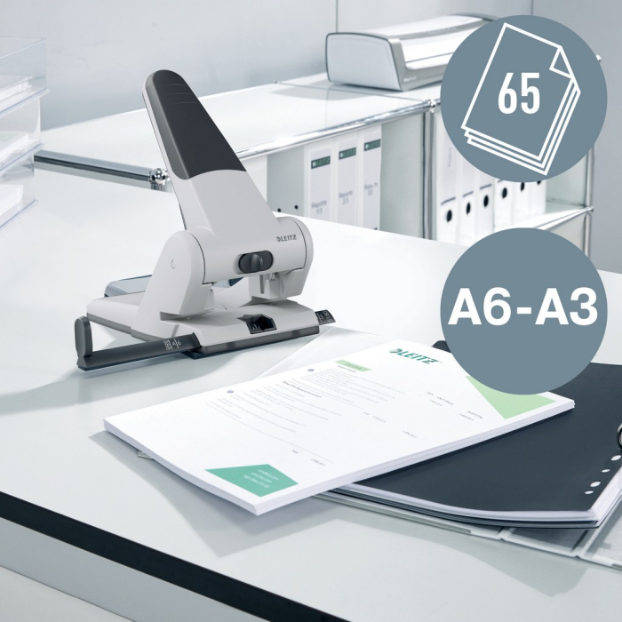 Perforator metalic mare capacitate 65 coli Leitz 5180 negru [4]