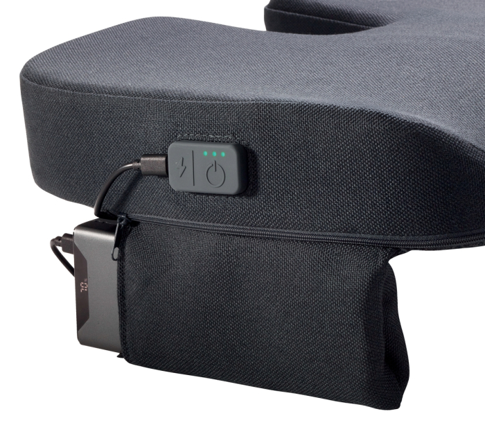 Pernuta ergonomica Leitz Ergo iComfi, pentru scaun, cu incalzire, spuma 7 cm, gri-carbune [3]