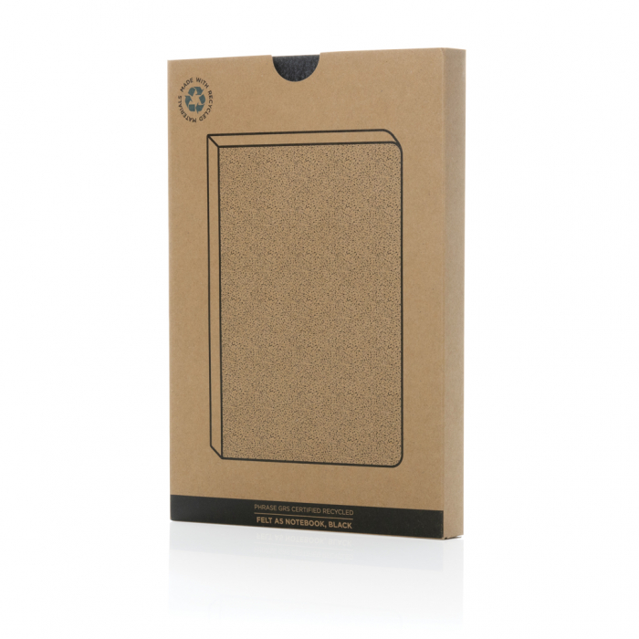 Agenda A5 Phrase din fetru reciclat GRS – 192 pagini dictando albe, eco-friendly [10]