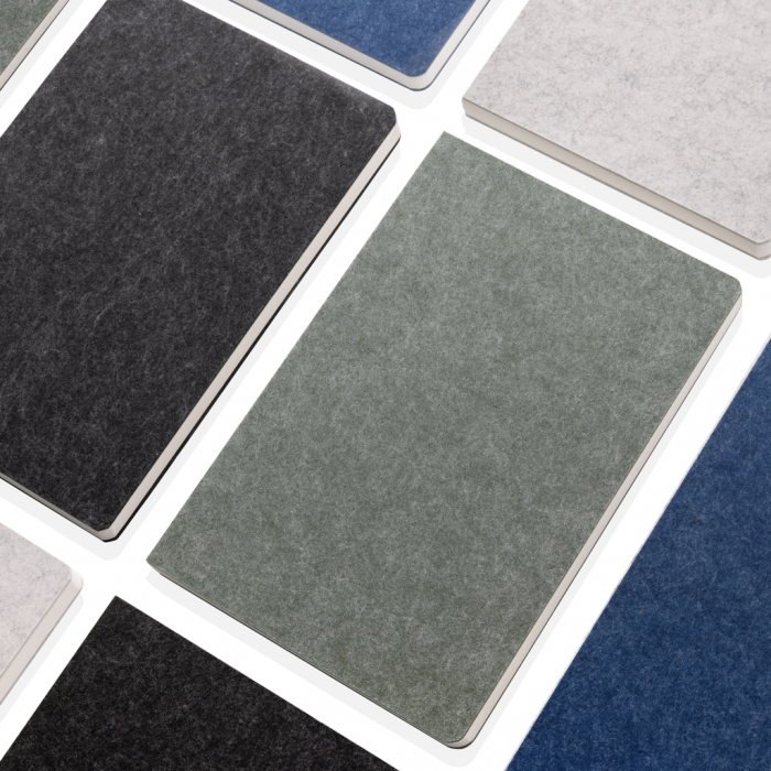 Agenda A5 Phrase din fetru reciclat GRS – 192 pagini dictando albe, eco-friendly [9]