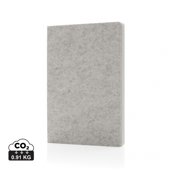 Agenda A5 Phrase din fetru reciclat GRS – 192 pagini dictando albe, eco-friendly [1]