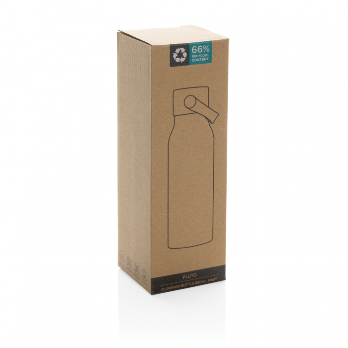 Sticla Pluto aluminiu reciclat 680 ml antiscurgere, maner tip curea [10]